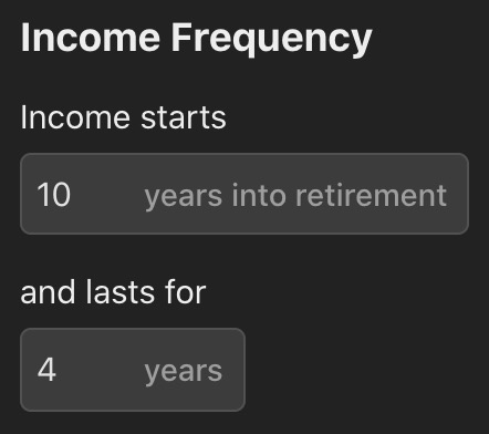 Income frequency form.